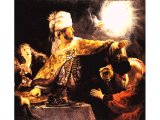 `Belshazzar`s Feast` by Rembrandt. Canvas, f.163... London, National Gallery.